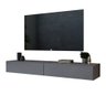Rack Suspenso Home Classic Hall de Entrada Casa Moderna com 2 Gavetas Puxadores Cava - 2