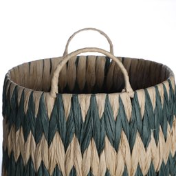 Cesto Organizador 31cm com Alças Tramado de Corda Zig Zag - Oikos - 2