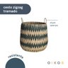 Cesto Organizador 31cm com Alças Tramado de Corda Zig Zag - Oikos - 3