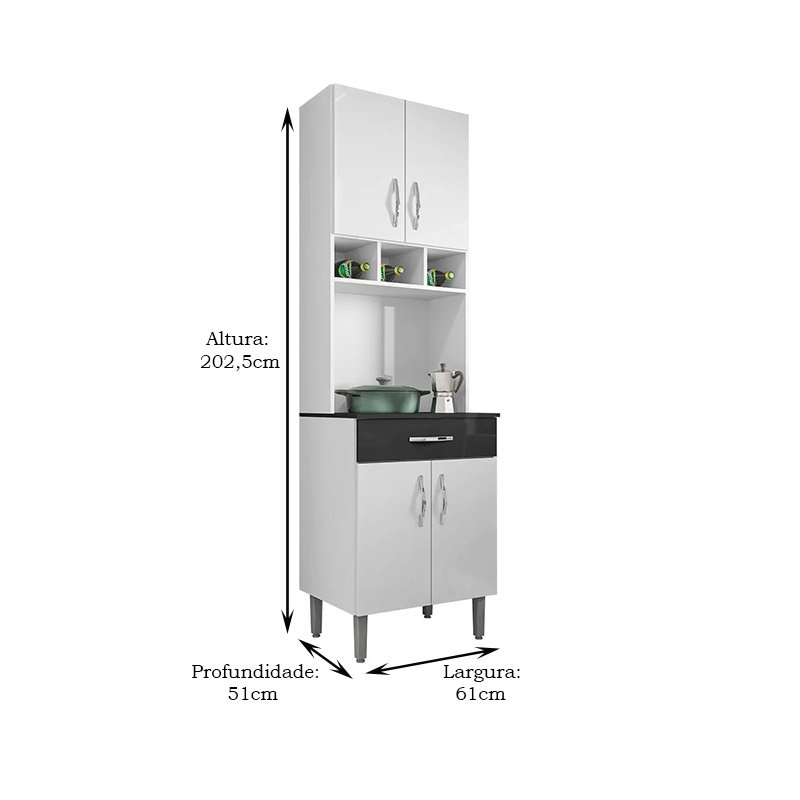 Jogo De Cozinha Modulada 5 Peças Clara 240 Cm Castanho/avelã - Ajl Móveis -  Marrom