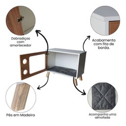 Mesa de Canto Pet Cachorro e Gato Mdf Tv - 4
