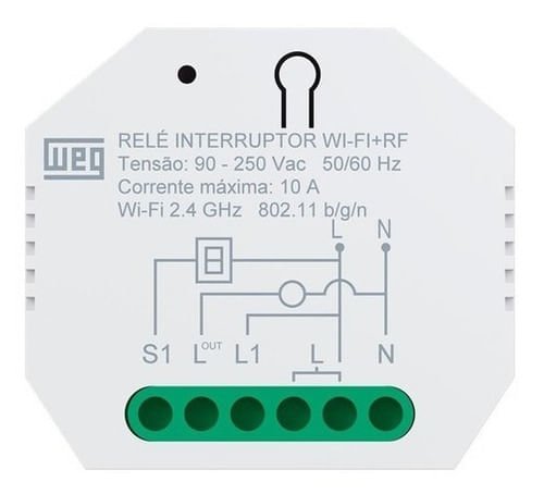 Módulo Relé Interruptor Weg Home 10a Wifi Alexa Google - 2