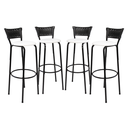 Ver imagem 1 de Kit 4 Cadeiras Alta 80cm para Balcão Ilha Bancada Área Gourmet Bar Piscina Banqueta Itagold