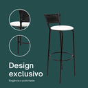 Ver imagem 4 de Kit 4 Cadeiras Alta 80cm para Balcão Ilha Bancada Área Gourmet Bar Piscina Banqueta Itagold