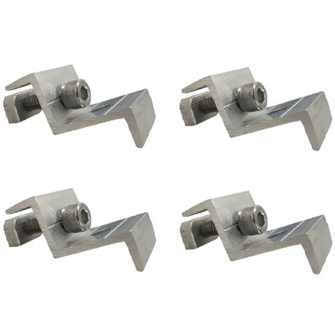 Kit 4 Grampo Painel Placa Solar Presilha Fixador Terminal Universal