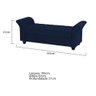 Recamier Divã Morabe P04 195 cm Suede Azul Marinho TCA 948 - Amarena Móveis - 4