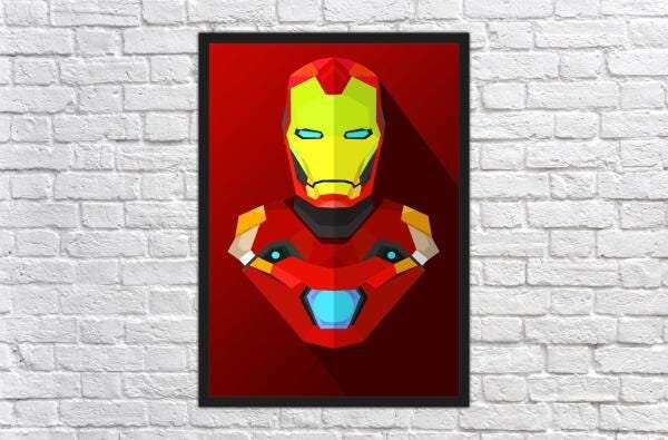 Quadro Decorativo Homem De Ferro Super Heróis Com Moldura G2 - 2