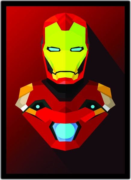 Quadro Decorativo Homem De Ferro Super Heróis Com Moldura G2 - 1