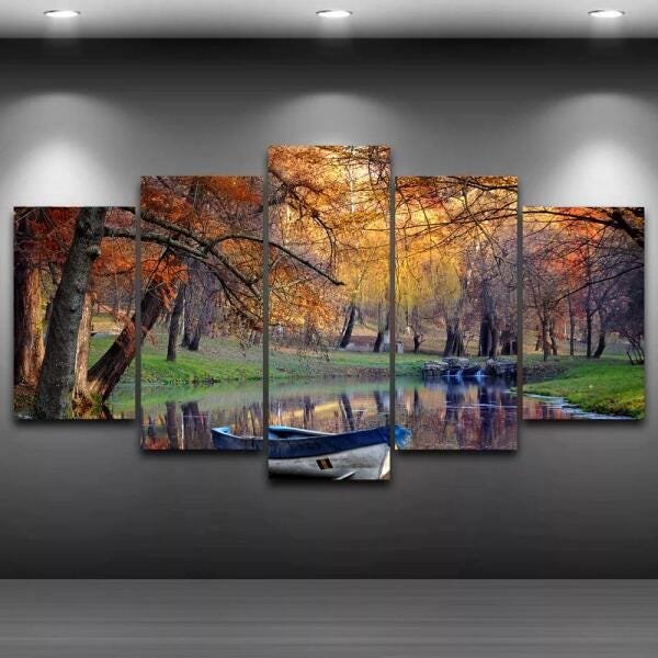Quadro Mosaico 5 Peças Mdf 6Mm Foto Mural 03 - 1