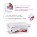 Ver imagem 6 de Conjunto 5 Potes Vidro Hermético Marmita Mantimentos 370ml