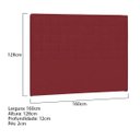 Ver imagem 3 de Cabeceira Queen Palermo P04 160 cm Suede - Amarena Móveis - Vermelho TCA 53