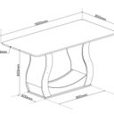 Ver imagem 3 de Conjunto para Sala de Jantar com 6 Cadeiras Inspirare Yescasa Preto/Mel