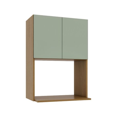 Armário Aéreo para Micro-Ondas 60cm 2 Portas Slim Luciane Móveis