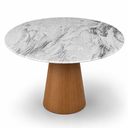 Ver imagem 2 de Mesa de Jantar Cone Freijó - Redonda 130cm - Mármore Espirito Santo