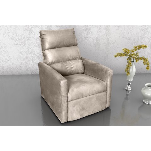 Poltrona Reclinável Mx14 Turin Suede Bege B251 - Matrix