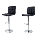 Ver imagem 1 de Kit 2 Banquetas de Cozinha Giratórias Estofadas para Restaurante Ilha Bancada Gourmet Gomos Preta