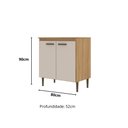 Ver imagem 3 de Balcão para Cooktop 0,80m 2 Portas Berlim Ipê Decibal