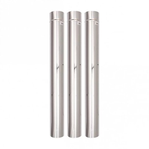 Kit 6 Cano Chaminé Inox 150mm + Chapéu Sputinik Inox 150mm