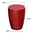 Ver imagem 3 de Copo Vermelho Plástico 300ml Trama Crippa Suco Água Refrigerante Escolar Refeitório Lanche