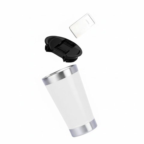 Copo Térmico Tr-051 502ml Inox com Tampa e Abridor de Garrafas:Branco