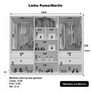 Ver imagem 2 de Guarda Roupa Casal Puma Reflecta 6 Portas 4 Gavetas Bom Pastor Naturale/off