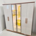Ver imagem 4 de Guarda Roupa Casal Puma Reflecta 6 Portas 4 Gavetas Bom Pastor Naturale/off