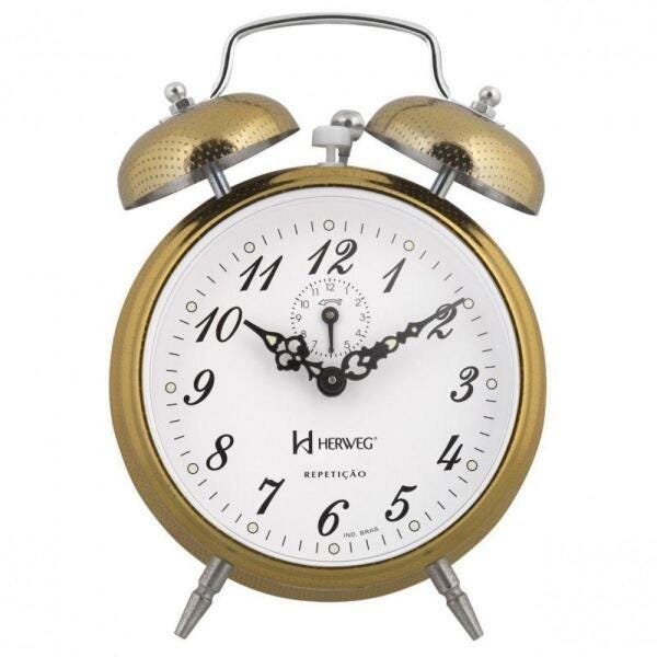 Despertador Vintage Retro Antigo Mecânico Herweg 2380-208 - 1