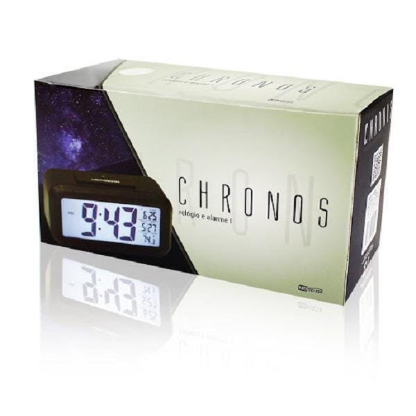 Relógio Digital De Mesa Com Alarme Chronos Mbtech - 2