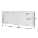 Ver imagem 4 de Balcão de Cozinha para Pia 180 Cm Star New 4 Portas 2 Gavetas Branco - Telasul