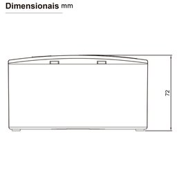 Caixa 4x4 Versatil Sobrepor Branco MarGirius Slim Sobrepor caixa 4x4 sobrepor 4 posto sem módulo - 3