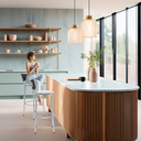 Ver imagem 6 de Kit 2 Banquetas Alta Banco para Balcão Junco Preto Àrea Gourmet Ilha Bancada bares Churrasqueira