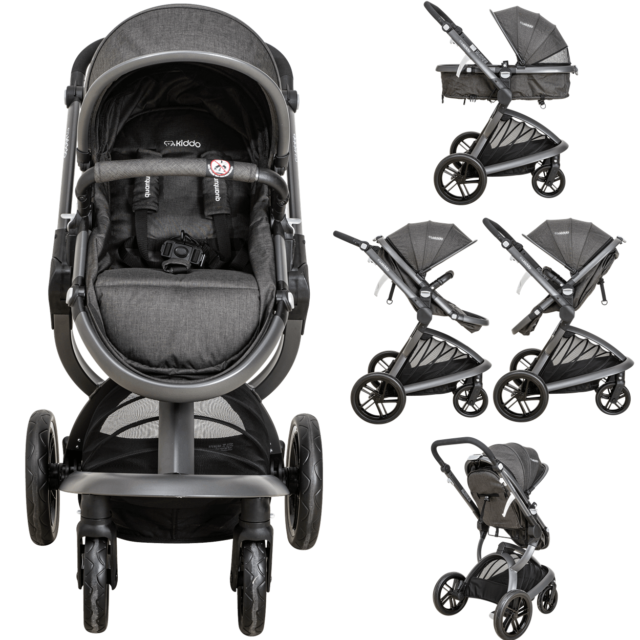 Carrinho de Bebe Bebe Conforto Base ISOFIX Kiddo Quantum Preto - 2