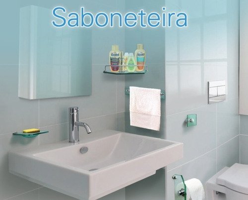 Saboneteira Reta 12x15 Cm - 8mm - Fume - 2