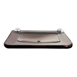 Saboneteira Reta 12x15 Cm - 8mm - Fume - 1