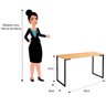 Mesa Escrivaninha Adele 120cm para Escritório e Home Office Industrial Nature - Doce Sonho Móveis - 3