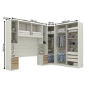 Ver imagem 4 de Guarda-roupa Casal Modulado Seletto 9 Portas 9 Gavetas com Espelho Areia Hp/jequitibá - Henn