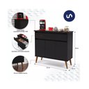 Ver imagem 5 de Aparador Buffet Zeus Preto 3 Portas 1 Gaveta Ej Móveis