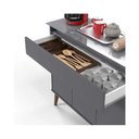 Ver imagem 4 de Aparador Buffet Zeus Preto 3 Portas 1 Gaveta Ej Móveis