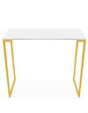 Ver imagem 3 de Mesa Escrivaninha Apoio Multiuso Industrial Compacta 900 mm Cor:Dourado/Branco