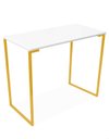 Ver imagem 2 de Mesa Escrivaninha Apoio Multiuso Industrial Compacta 900 mm Cor:Dourado/Branco