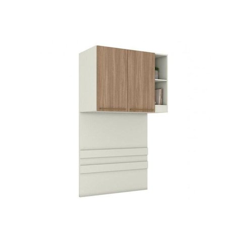 Modulado de Quarto Solteiro MC12 Seletto 2 Portas de Bater MDP Areia-Jequitibá 104cm