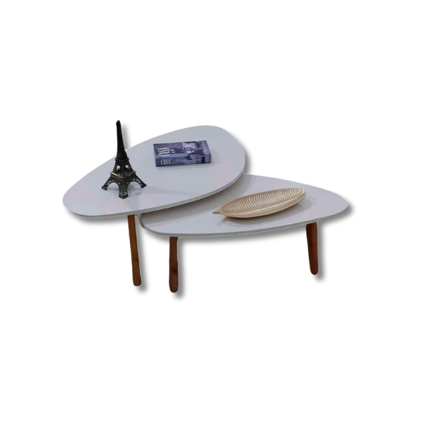 Conjunto Mesa de Centro Orgânica Paris Off White