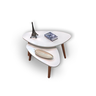 Conjunto Mesa de Centro Orgânica Paris White - 1