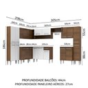 Ver imagem 6 de Cozinha Canto Reto Emilly Armário Balcão Branco Madesa