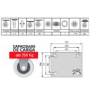 Ver imagem 2 de Rodizio Industrial 5 Pol. Roda Nylon Fixo 250 Kg