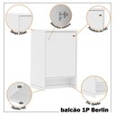 Ver imagem 6 de Aparador Balcão 1 Porta Tampo Mdp 25mm Berlin - Vianossa