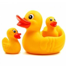 Brinquedo Para Banho Patinho De Borracha - 3 Pato - 1