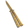 Canivete Butterfly Aço para Manobras Borboleta Dourado Gold - 1