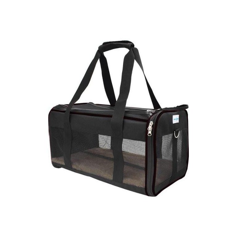 Bolsa Transporte Para Pet Viagem Preta Duke & Dixie
