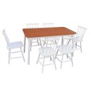 Ver mais imagens de Jogo de Jantar Colonial Brisa Mesa 137x80 Cm + 06 Cadeiras Branca ( Tampo Mel ) Base Branca